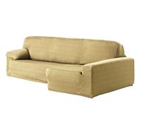Eysa Aquiles Élastique Chaise Longue Gauche, Vue frontale, Polyester Coton, Beige, 43x37x14 cm