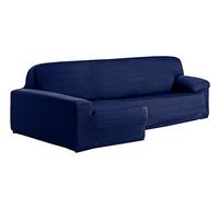 Eysa Aquiles Élastique Chaise Longue Gauche, Vue frontale, Polyester Coton, Bleu, 43x37x14 cm