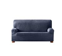 Eysa Aquiles Élastique Housse de Canapé 2 Places, Polyester Coton, Bleu, 37x29x7 cm