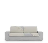 Eysa Housse de canapé bi-élastique pour Assise et Dossier Taille M Couleur écru Design Harlem
