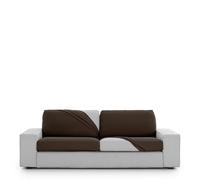 Eysa Housse de canapé bi-élastique pour Assise et Dossier Taille S Couleur Marron Design Harlem