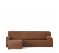 Eysa Housse de canapé bi-élastique pour Chaise Longue avec Bras Court Gauche Vue de Face Couleur Orange Design Harlem