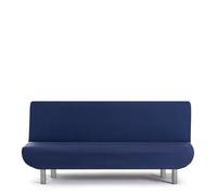 Eysa Housse de canapé bi-élastique pour clic-clac 3 Places Couleur Bleu Design Harlem