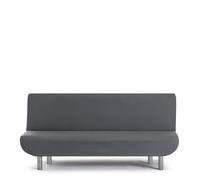 Eysa Housse de canapé bi-élastique pour clic-clac 3 Places Couleur Gris foncé Design Harlem