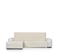 EYSA Mini Housse de canapé antitache Chaise Longue écru Bras Droite Vue de Face Design Genna