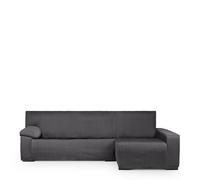 Eysa Mini Housse de canapé en L Extensible Anthracite Bras Droite Long Vue du Face Design Luz