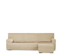 Eysa Mini Housse de canapé en L Extensible écru Bras Droite Court Vue du Face Design Luz