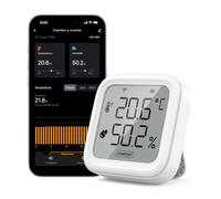 EZAIoT Thermo-hygromètre Wi-Fi intérieur STH2W | Portée 200 m, Haute Précision, Alertes App, Export de données, Idéal pour Chambre de bébé, Cave à vin et Sous-sol