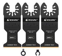 EZARC Carbure Lame de Scie Oscillante, Outil Multifonction Saw Blades Accessoires Idéal pour Enlever le Métal Durci, les Clous, les Boulons et Les vis, 3-piece