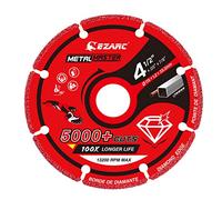 EZARC Disque diamant 115mm pour Meuleuse, Disque à Tronçonner pour Métal à Paroi Fine, Angle Métallique, Tubes et Profilés Métalliques