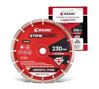 EZARC Disques de coupe diamantés, lames de scie diamantées segmentées de 230 mm, adaptés aux meuleuses, disques de coupe robustes, adaptés au béton, à la brique et aux blocs, coupe à sec et humide