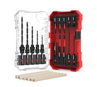 EZARC Ensemble de forets coniques, 24 pièces. Comprend des forets coniques et 6 bâtonnets en bois. Idéal pour le travail du bois.