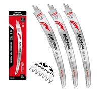 EZARC Lame de scie sabre de 300mm à dents japonaises, pour élagage, avec une bordure arquée et 6 dents par pouce, idéale pour la taille des arbres et la coupe de bois, lot de 10 pièces