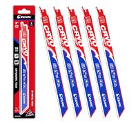 EZARC Lames de Scie Sabre Métal 225 mm 18TPI, 5 Pièces, Lame Scie Sabre Bi-Métal Cryo Tech 8% Cobalt pour Coupe Métal R622PMZ