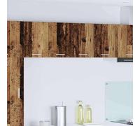 Ezbryzmatic Armoire supérieure en bois ancien et blanc - 60 x 31 x 40 cm - Avec 2 portes à charnières - Espace de rangement adapté pour le rangement de la vaisselle - Avec amortisseur de fermeture