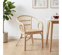 Ezbryzmatic Chaise empilable, naturelle, en rotin, 58 x 60 x 81 cm, chaise de salle à manger respirante pour cuisine, salon et bureau, empilable, charge jusqu'à 110 kg