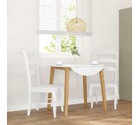 Ezbryzmatic Lot de 2 chaises de salle à manger blanches en bois massif, dossier ergonomique, 48 x 53,5 x 99 cm, capacité de charge de 110 kg, pour salle à manger, cuisine, salon, style scandinave