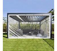 Ezcasch 1.1x2m Bâche Transparente avec Œillets, Taille Personnalisée Jusqu'à 8x8m, 420g/m² Bache Transparente Imperméable, Bache Exterieur Impermeable pour Terrasse, Jardin avec Corde et Attache