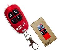 EzeeUze - Telecommande Universelle Portail à Code Fixe 433,92 MHz, Bip Portail,Telecommande Garage, 4 canaux, Compatible avec Novoferm Novotron 502 MAX43-2 Novotron 512 MIX43-2, Gaposa QCT4 (Red)