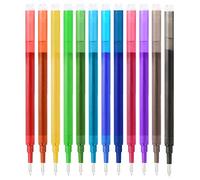 Ezigoo Recharge Stylo Pointe 0.7 Mm Stylo Effacables - Recharge Stylo Gomme Bille Couleurs Pack De12 Stylo Gel
