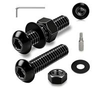 Ezitruz 25 Pièces M5x30 mm Vis et Écrous Set, Boulons et Écrous M5x30 mm Vis à Tête Hexagonale Acier Inoxydable 304 Ronde Boulon avec Rondelles pour Meubles Industriels