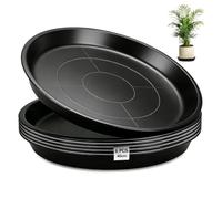 Ezitruz 6 Pièces Flower Pot Saucer 40cm Soucoupes pour Plantes Rondes Noir