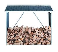 Ezooza Duramax Bois de stockage 166 x 63 x 160 cm en acier galvanisé anti-corrosion Couleur anthracite