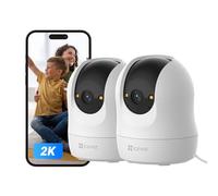 EZVIZ 2K(3MP) 2 Pack Camera Interieur, Caméra Surveillance Wifi C6N G1 2K | Camera Bébé avec WiFi 2.4Ghz, Détection Humain, Vision Nocturne Couleur avec WDR, Suivi Auto-Zoom