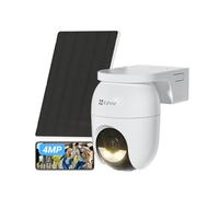 EZVIZ 2K+ Caméra Extérieure sans Fil avec Mode AOV, Caméra à Batterie PT avec Détection de Personnes et de Véhicules, Vision Nocturne Couleur & Défense Active, WiFi 6, CB8 Lite 4MP+5W Panneau Solaire