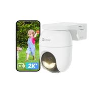 EZVIZ 2K+ Camera Surveillance WiFi Exterieure sans Fil sur Batterie, Détection de Personnes/Véhicules, Caméra Extérieure 360° PTZ, Mode AOV, Vision Nocturne Couleur, Audio Bidirectionnel, CB8 Lite 4MP