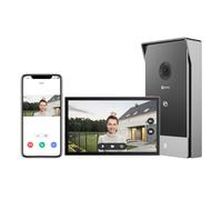 EZVIZ 2K Interphone Video, Visiophone Filaire WiFi 2.4/5Ghz CP7 | Moniteur Tactile Couleur 7", Unlock à Distance, 2 Fils, Detection Humain, Option RFID, Audio Bidirectionnel, Vision Nocturne