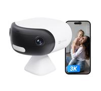 EZVIZ 3K+3K Camera surveillance wifi exterieure sans fil Vue 180° , CB30 | Vision 180° Sans Angle Mort, Mode AOV 24h/7, Zoom 4x, Vision Nocturne Couleur, Défense Active, Détection IA Personne/Véhicule