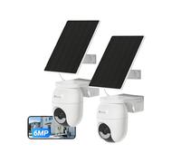 EZVIZ 3K+(6MP) 2PK Caméra Extérieure sans Fil CB8 Lite+5W Panneau Solaire