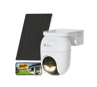 EZVIZ 4G LTE Camera Solaire, 4K Camera Surveillance WiFi Exterieure sans Fil, Wi-Fi/4G Compatible, AOV 24/7 Enregistrement, Détection Humaine/Véhicules, Vision Nocturne Couleur, CB8 Lite 4G Kit