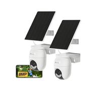 EZVIZ 4K(8MP) 2PK Caméra Extérieure sans Fil CB8 Lite+5W Panneau Solaire