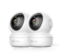 EZVIZ Caméra Surveillance WiFi Intérieure 1080p, Caméra Bébé Pan/Tilt à 360°, WiFi 2.4Ghz, Vision Nocturne Intelligente avec IR, Détection de Movement et Suivi Auto, Audio Bidirectionnel, C6N 2 Pack