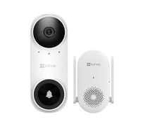 EZVIZ CP3 Sonnette connectée avec vidéo en 2K et Carillon, Kit de Sonnette sur Batterie avec Détection Humaine par IA, Audio Bidirectionnel et Vision Nocturne 6m, 100% sans Fil avec Batterie 5000 mAh