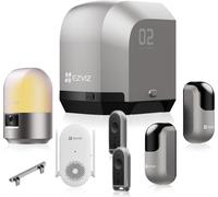 Ezviz HG2 600 PRO – Moteur intelligent pour portail coulissant avec caméra intégrée, télécommande et alarme clignotante