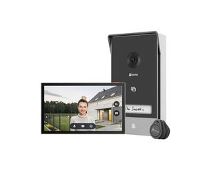 EZVIZ HP7 2K Visiophone Connecté Interphone Vidéo, 7 Pouces Moniteur Tactile, Unlock à Distance, 2 Fils, Détection Humaine, Option RFID, Audio Bidirectionnel, Vision Nocturne, étanche, WiFi dual-Band