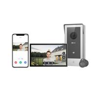 EZVIZ CP5 Visiophone connecté WiFi, Résolution 1080P, Moniteur Tactile Couleur 7", Portier vidéo à installation 2 Fils, Déverrouillage à Distance, Audio Bidirectionnel, Vision Nocturne, Design Compact