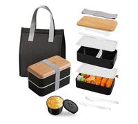 f Bento Lunch Box avec Sac Kit 1400ML Boite Repas avec 7.5L Sac Isotherme Repas et Couverts Lunchbox Micro Ondable Boite LUNCH BOX