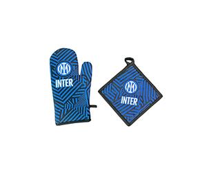 F.C.Inter | Gant Four + manique de Cuisine | Set Barbecue | Produit Officiel