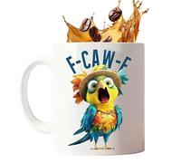 F-Caw-F Tasse Poulet 9.5*8 Cm | Mug En Céramique Avec Anses Ergonomique | Mug à Thé Animal | Mugs Poulet | Pour Femmes, Mamans, Dames, Ferme, Cuisine, Petit-éjeuner, Matin, Amoureux Des Animaux