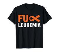 F-CK Chemise de Sensibilisation au Cancer avec Ruban Orange pour survivants de la leucémie T-Shirt Graphique avec Valeur, Homme, Noir, M