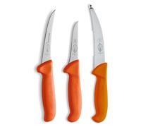F. DICK Messer Set ErgoGrip 3-teilig Ã£Jagd OutdoorÃ (3 Fleischermesser, HRC 56°)