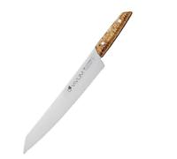 F. DICK Couteau à pâtisserie VIVUM 26 cm – lame acier dentelée, manche bois de bouleau brun