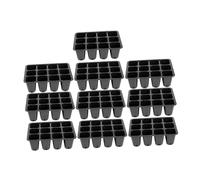 F Fityle 10 Plateaux semis pour pépinière - Plateau Propagation Professionnel, Portable, Pratique, Multifonctionnel et réutilisable, Noir