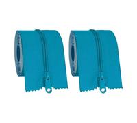 F Fityle 2 Rouleaux Fermeture Éclair Porte Zipper Auto-adhésive Nylon Barrière Poussière Protection Temporaire Convient à Chantier Construction Rénovation, Bleu