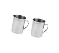F Fityle 2PCS 1000ml Verres Doseurs, Pot à Lait INOX pour Mousser Le Lait, Bécher Gradué pour Lait/Eau/Huile en Acier Inoxydable Anti-Rouille pour/Restaurant/Cuisine/Laboratoire
