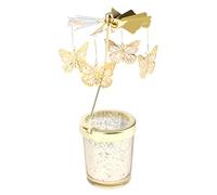 F Fityle Bougeoir De Bougie Chauffe-Plat Tournant De Carrousel Rotatif pour La Décoration De Mariage, Enfants DIY Assemblent des Jouets, Papillon